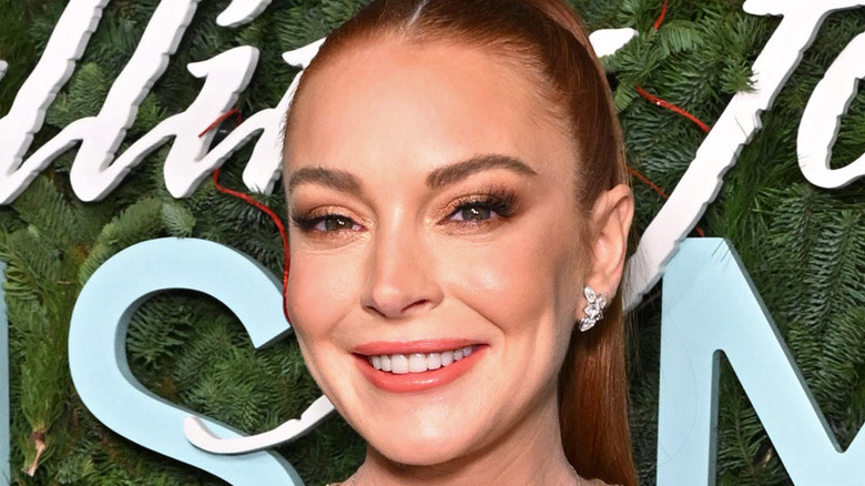 Lindsay Lohan smiling