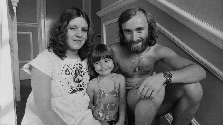 Joely Collins, Phil Collins, and Andrea Bertorelli in 1976