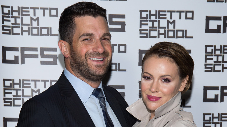 Alyssa Milano and David Bugliari posing together