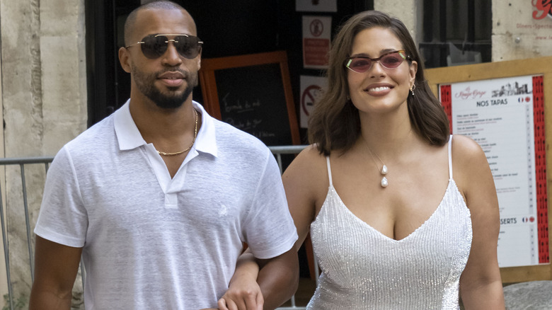 Ashley Graham pictured with her husband, Justin Ervin