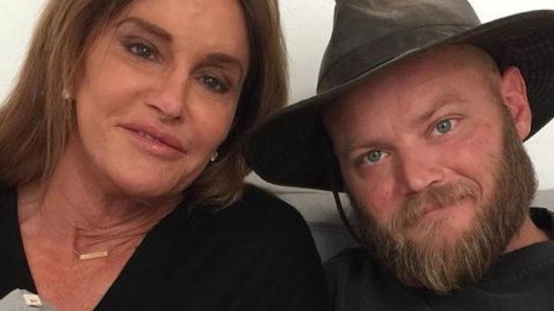 Caitlyn and Burt Jenner sitting