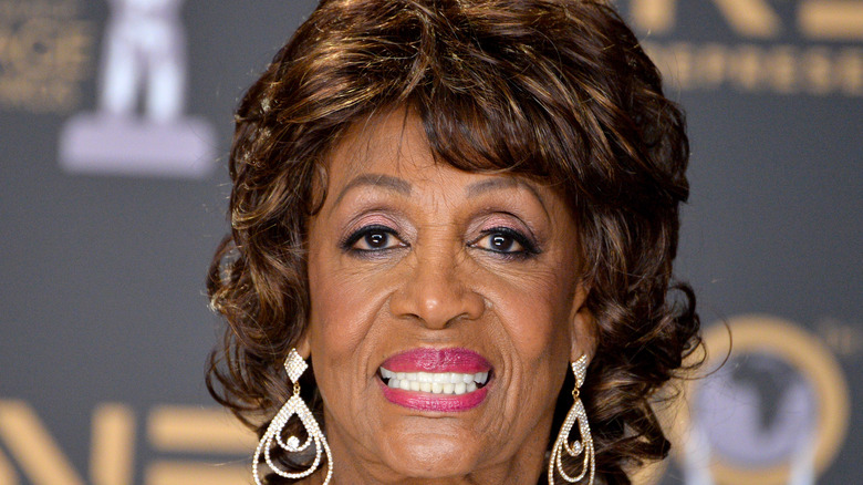 Maxine Waters at press event 