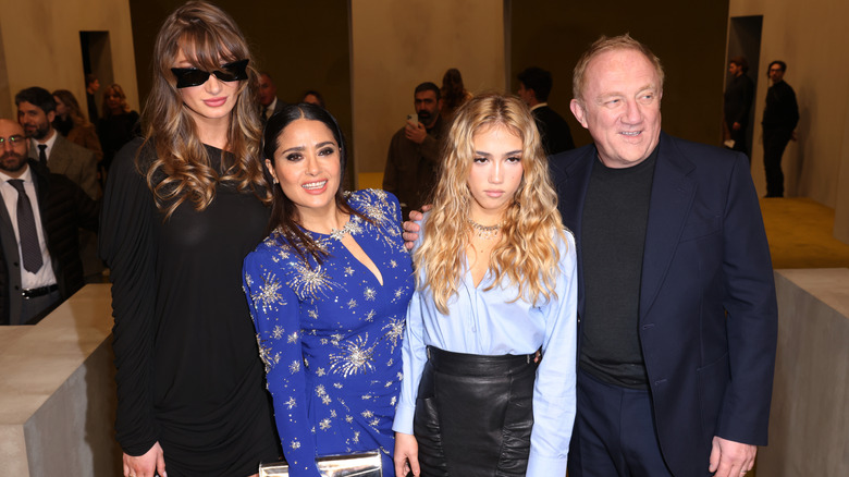 François-Henri Pinault and Salma Hayek with daughters