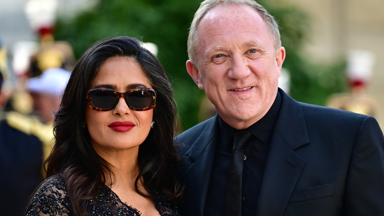 Salma Hayek and Francois Henri Pinault in Paris 2024