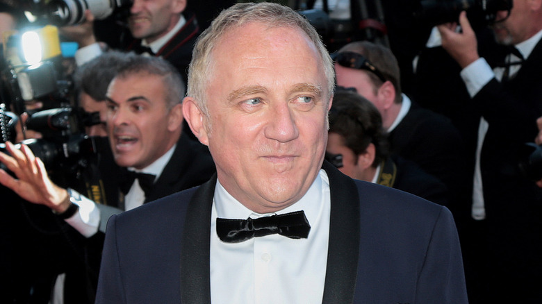 François-Henri Pinault in tux with photographers