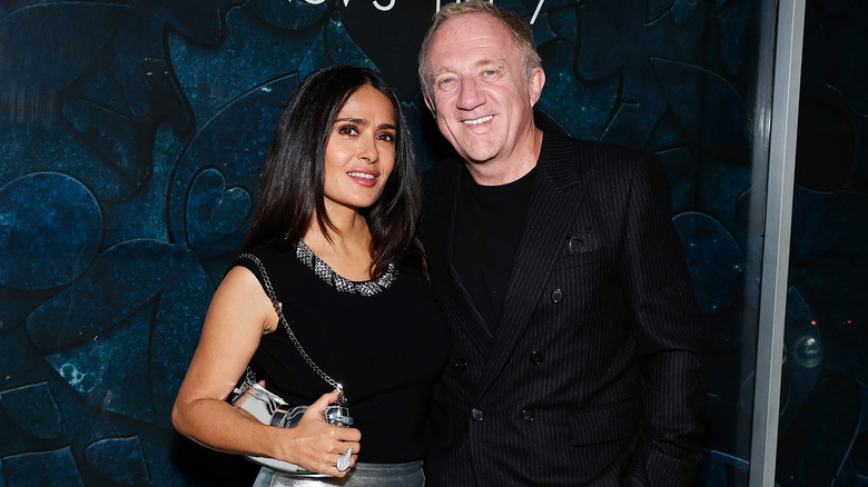 Salma Hayek and François-Henri Pinault at Christie's Beverly Hills