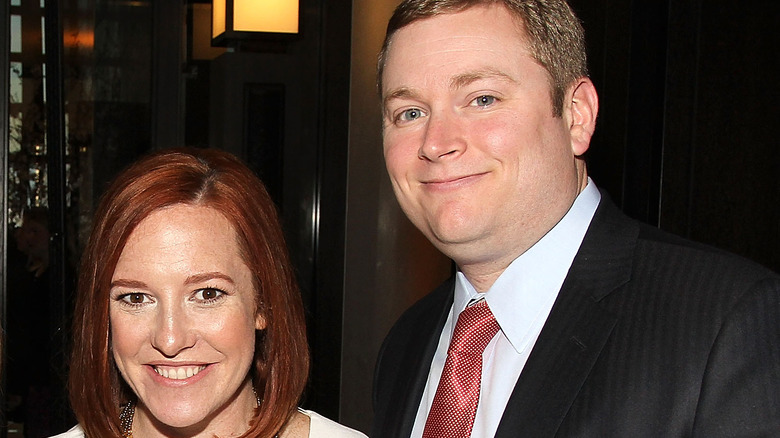 Jen Psaki, Greg Mecher at event