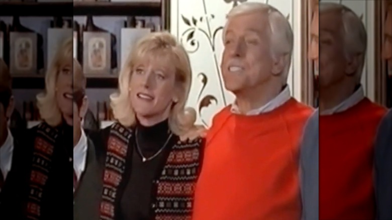 Stacy Van Dyke and Dick Van Dyke singing on the set of Diagnosis: Murder