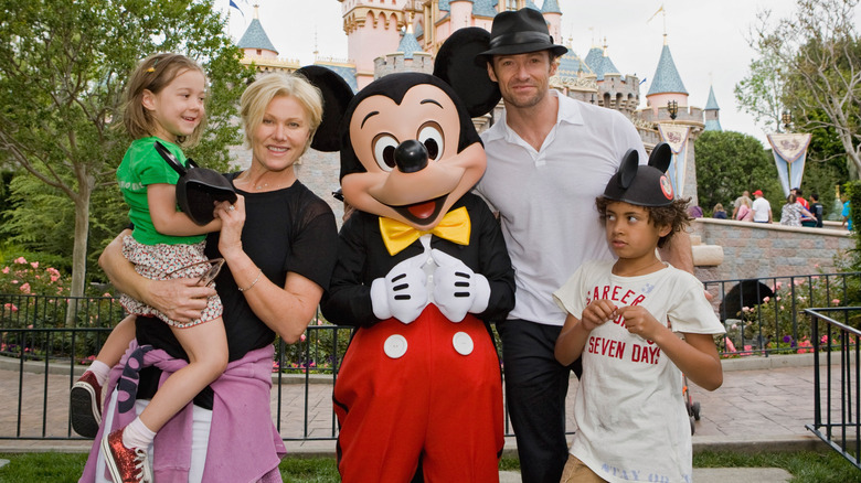 The Jackman family at Disneyland