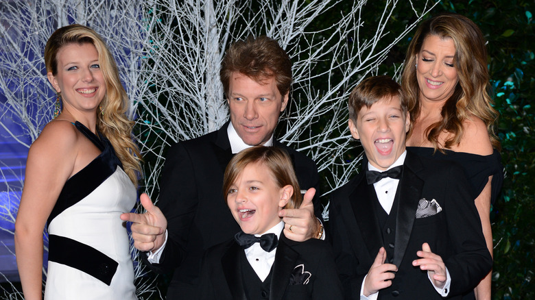 Jon Bon Jovi with wife, children