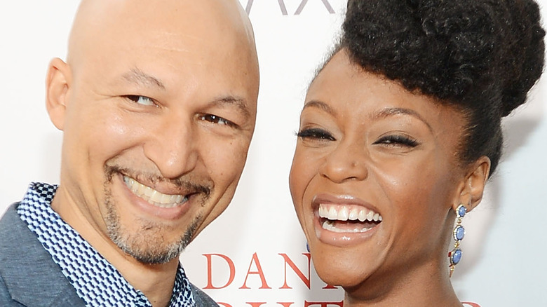 Yaya DaCosta and Joshua Bee Alafia at event