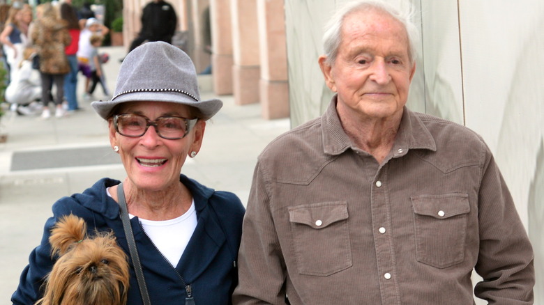 Judge Judy Sheindlin and her husband Jerry Sheindlin strolling in Beverly Hills
