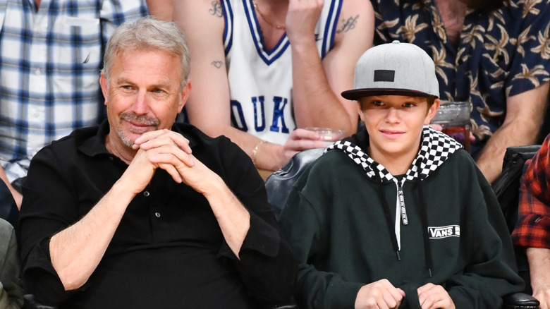 Kevin and Cayden Costner