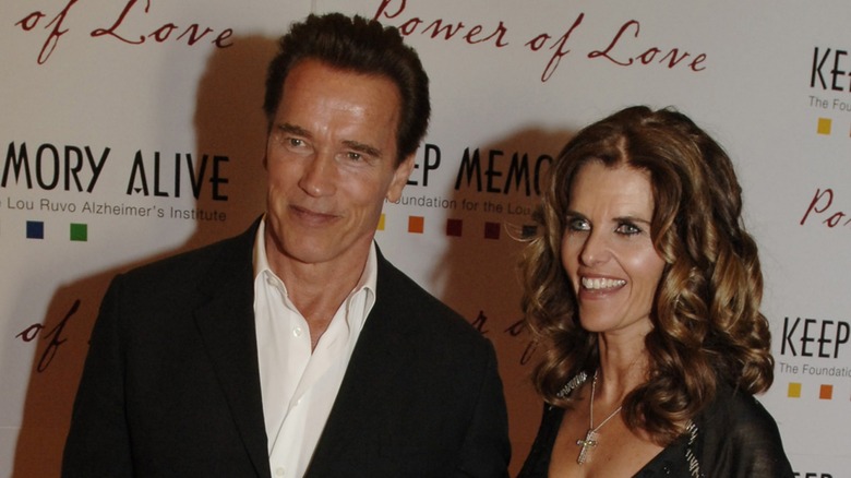 Arnold Schwarzenegger and Maria Shriver smiling