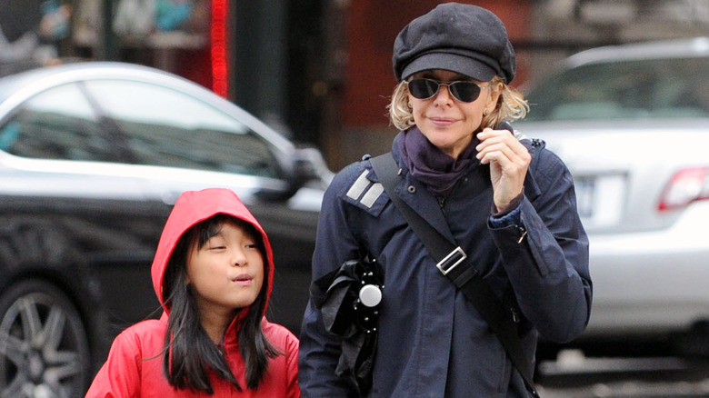 Daisy True and Meg Ryan walking