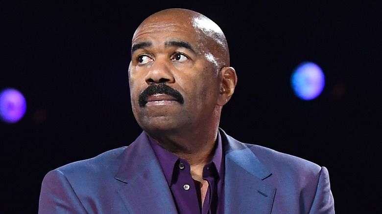 Steve Harvey looking thoughtful