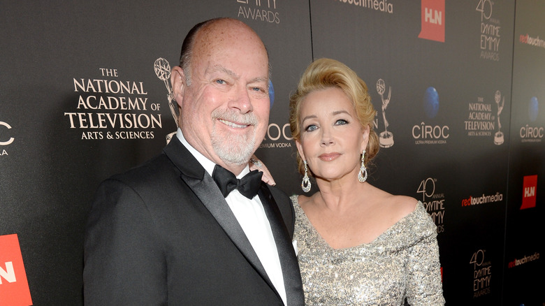 Melody Thomas Scott and husband Ed Scott posing