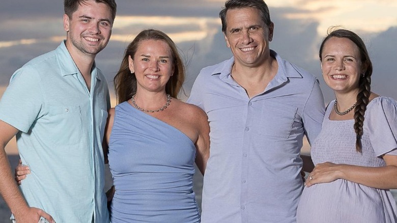 Justine Blanche, Kristine Blanche, Todd Blanche, and Sydney Blanche pose together for Instagram (2023)