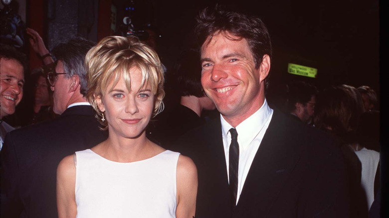 Meg Ryan and Dennis Quaid at the Mann Chinese Theatre in Hollywood, California.