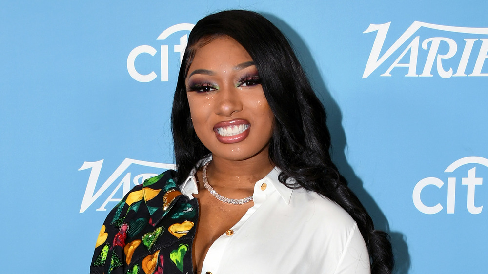 Megan Thee Stallion heart scarf