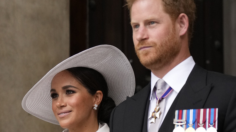 Meghan Markle and Prince Harry posing