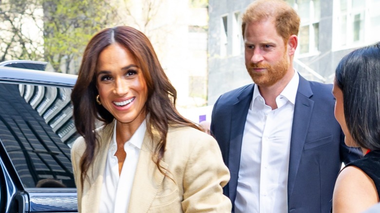 Meghan Markle and Prince Harry are seen in Midtown, Manhattan, New York City (2025)