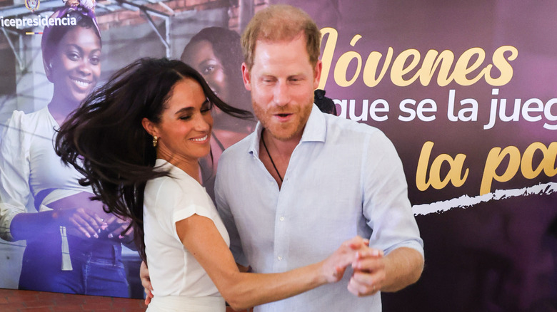 Meghan Markle and Prince Harry dancing