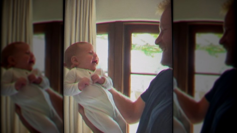Prince Harry holds his baby in a sweet Father's Day video Meghan Markle posted to Instagram on June 15