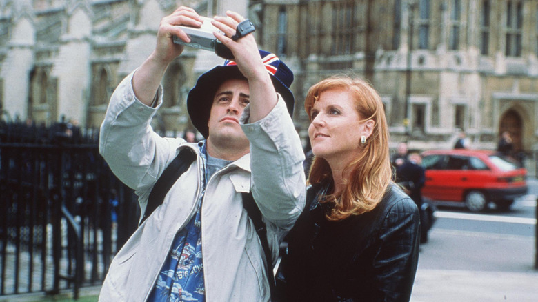 Sarah Ferguson with Mett LeBlanc on "Friends"
