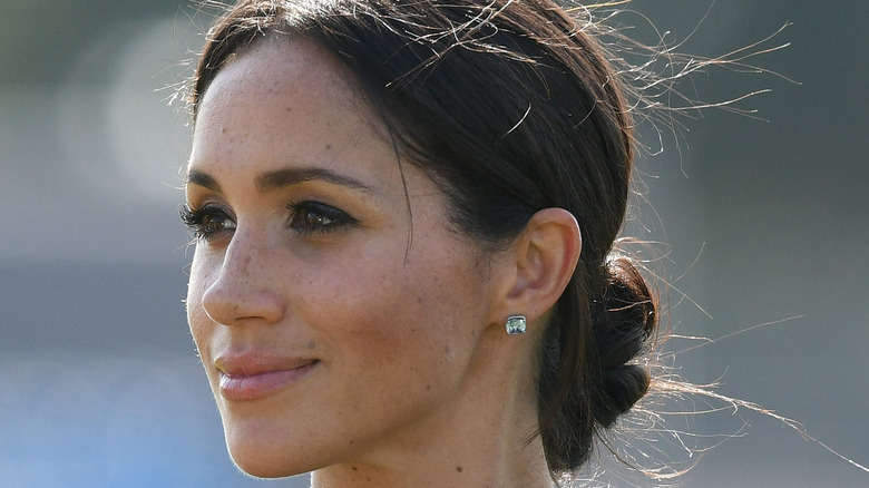 Meghan Markle looks pensive