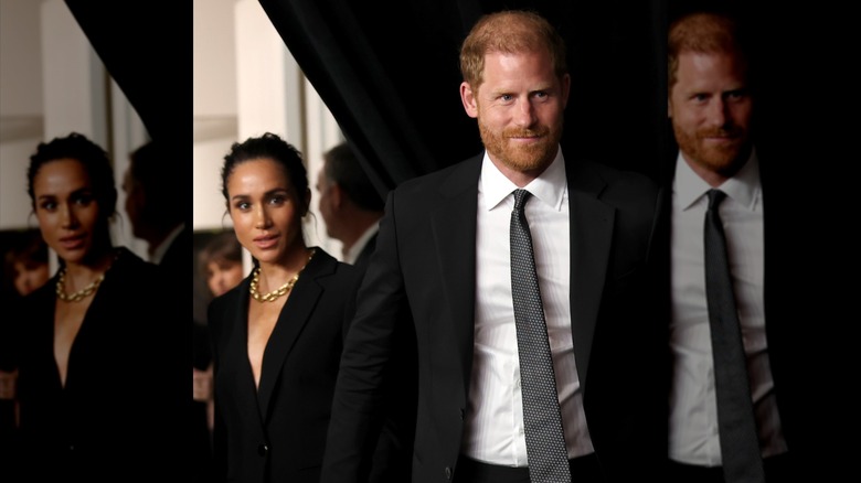 Meghan Markle and Prince Harry walking