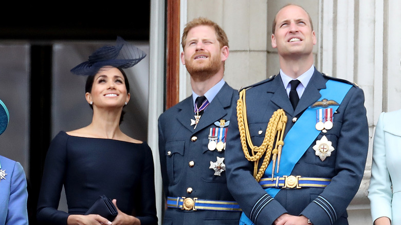 Meghan Markle on the royal balcony with Prince Harry and Prince William
