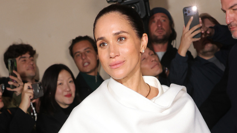 Meghan Markle looking serious