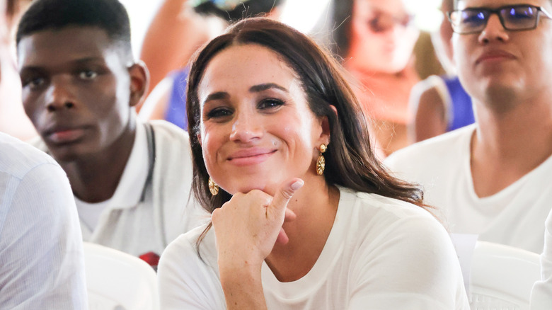 Meghan, Duchess of Sussex seen at the Unidad Recreativa El Vallado on August 18, 2024 in Cali, Colombia.