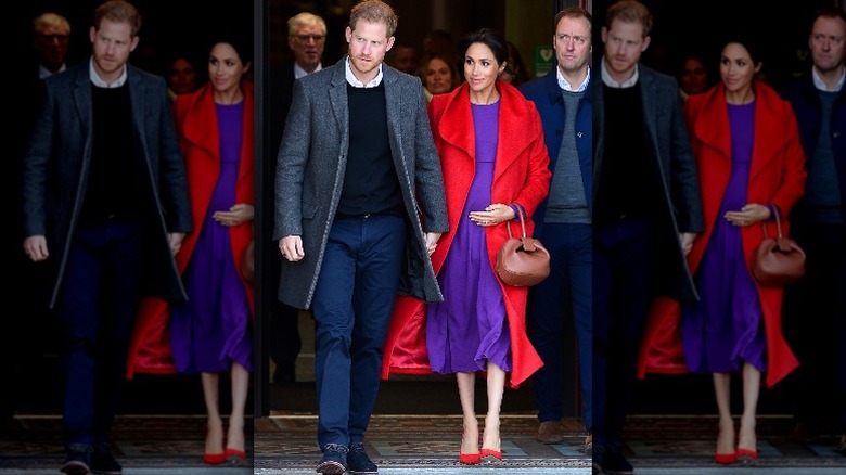 Prince Harry and Meghan Markle walking