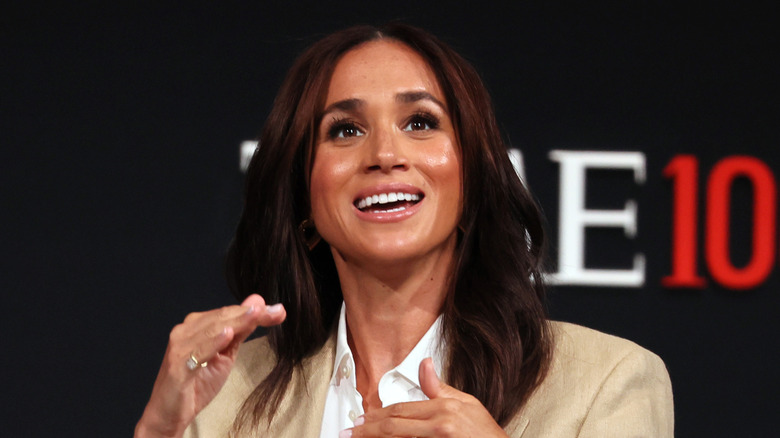Meghan Markle talking