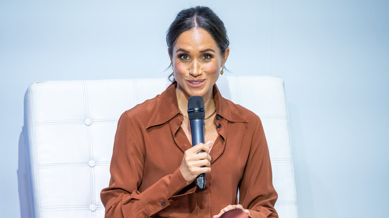 Meghan Markle speaking at an event
