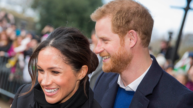 Meghan Markle and Prince Harry smiling