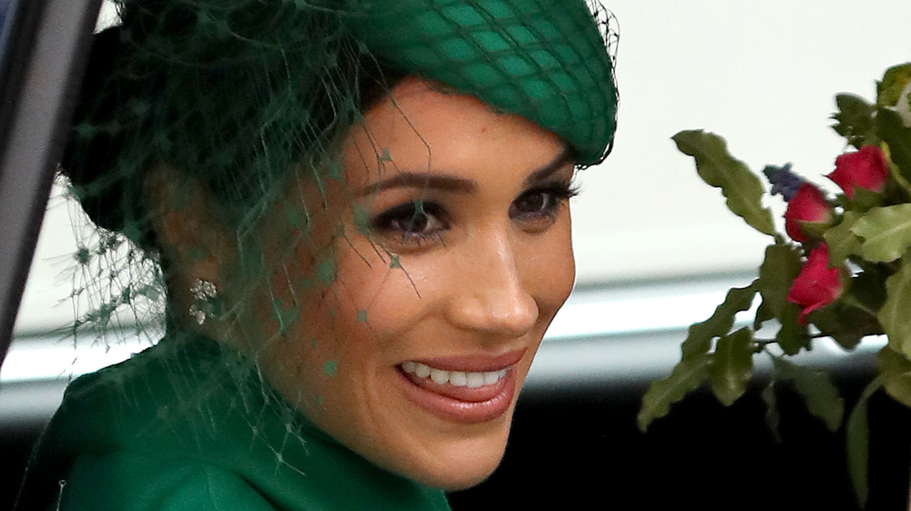 Meghan Markle in green fascinator