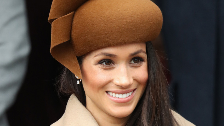 Closeup of Meghan Markle smiling
