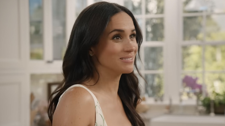 Meghan Markle smiling on "With Love, Meghan"