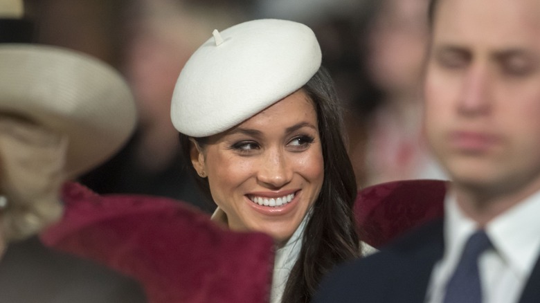 Meghan Markle in Westminster Abbey during the Commonwealth Day service