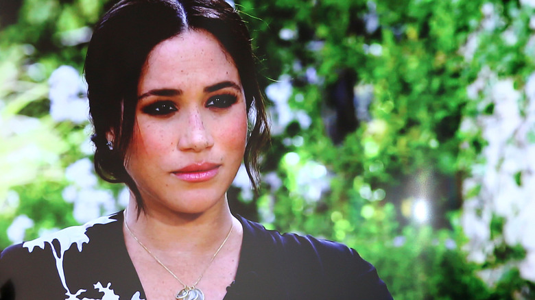 Meghan Markle outdoors in her interview with Oprah Winfrey