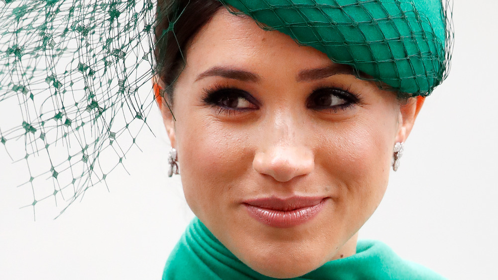 Meghan Markle in green fascinator