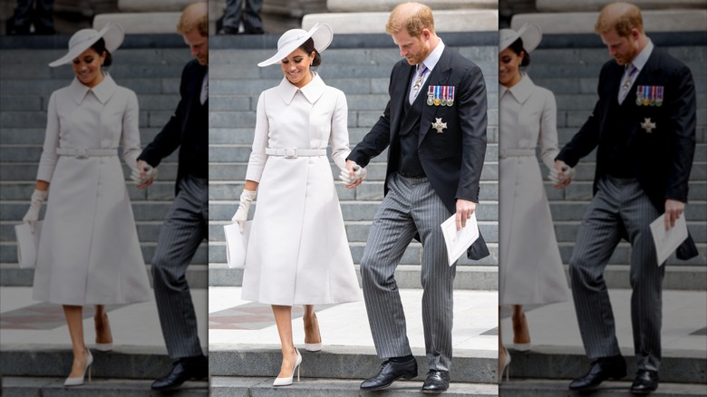 Meghan Markle and Prince Harry walking