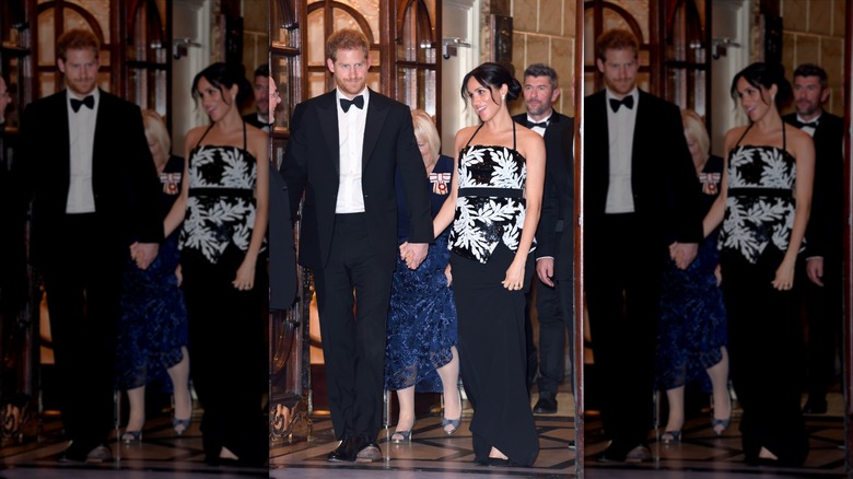 Meghan Markle and Prince Harry walking