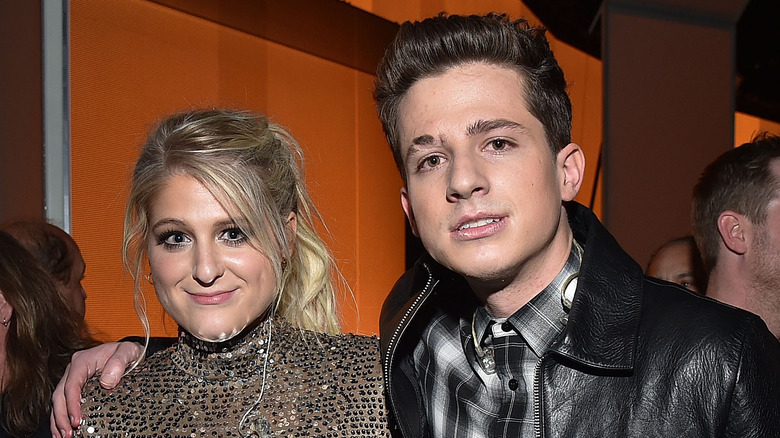 Meghan Trainor and Charlie Puth at the AMAs 