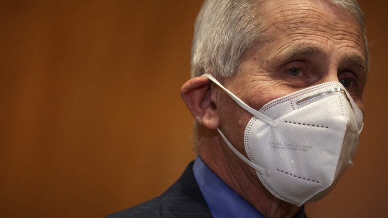 Dr. Fauci wearing a mask