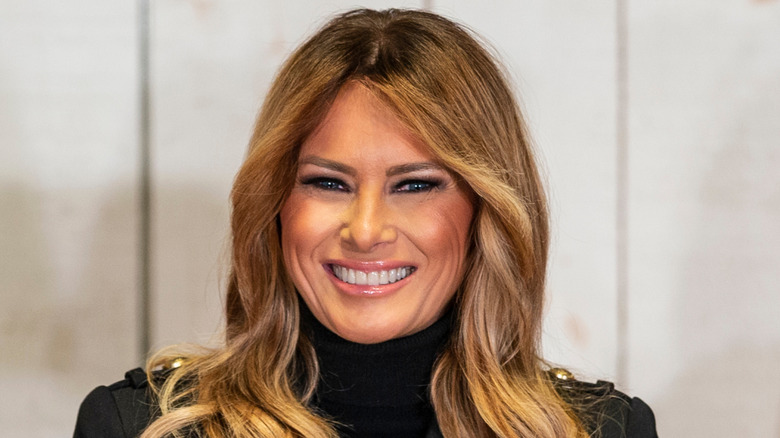 First lady Melania Trump smiling