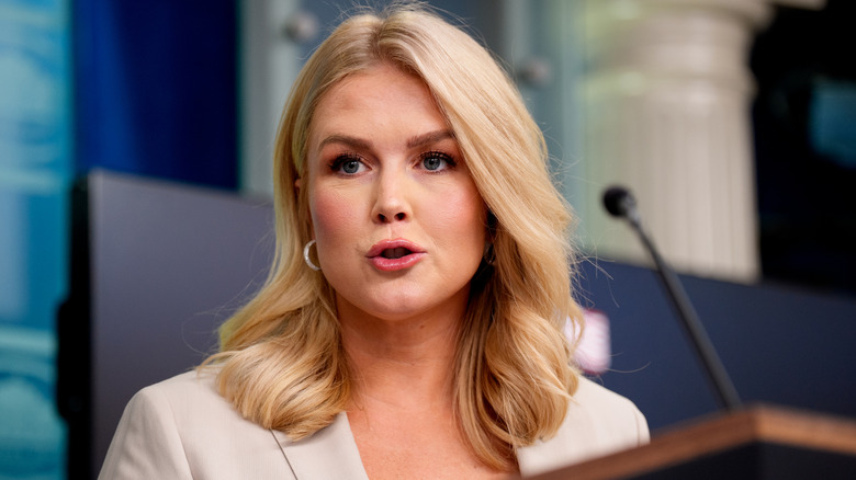 White House press secretary Karoline Leavitt speaking